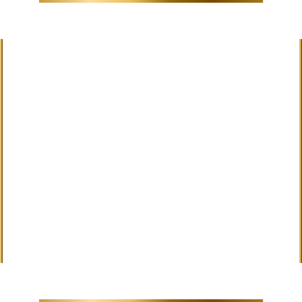 Square Golden Frame cut out